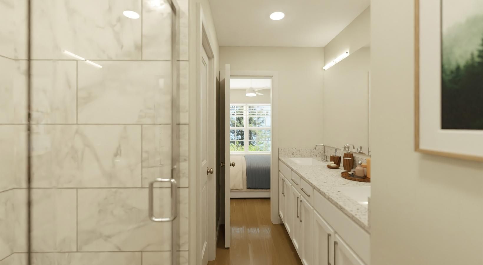 Bathroom options with thoughtful details a bathroom with a glass shower